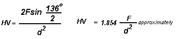 vickers hardness tester formula|convert vickers hardness to gpa.